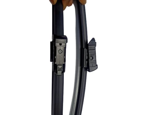 Image of Oshotto Frameless (O.E.M Type) Wiper Blades Compatible with Volkswagen Jetta 2015-2019 (24 inch / 19 inch)