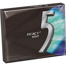 Wrigleys 5 React 2 Mint Sugar Free Gum 15 Sticks (Pack of 2) 41g (B074PNFGKV) Amazon Price History, Amazon Price Tracker