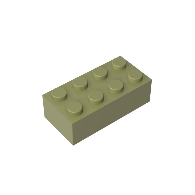 Gobricks 3001 Basic Bricks Brick 2x4 50 Pieces GDS-542 Compatible with Lego Building Blocks Color:Olive Green — image 1
