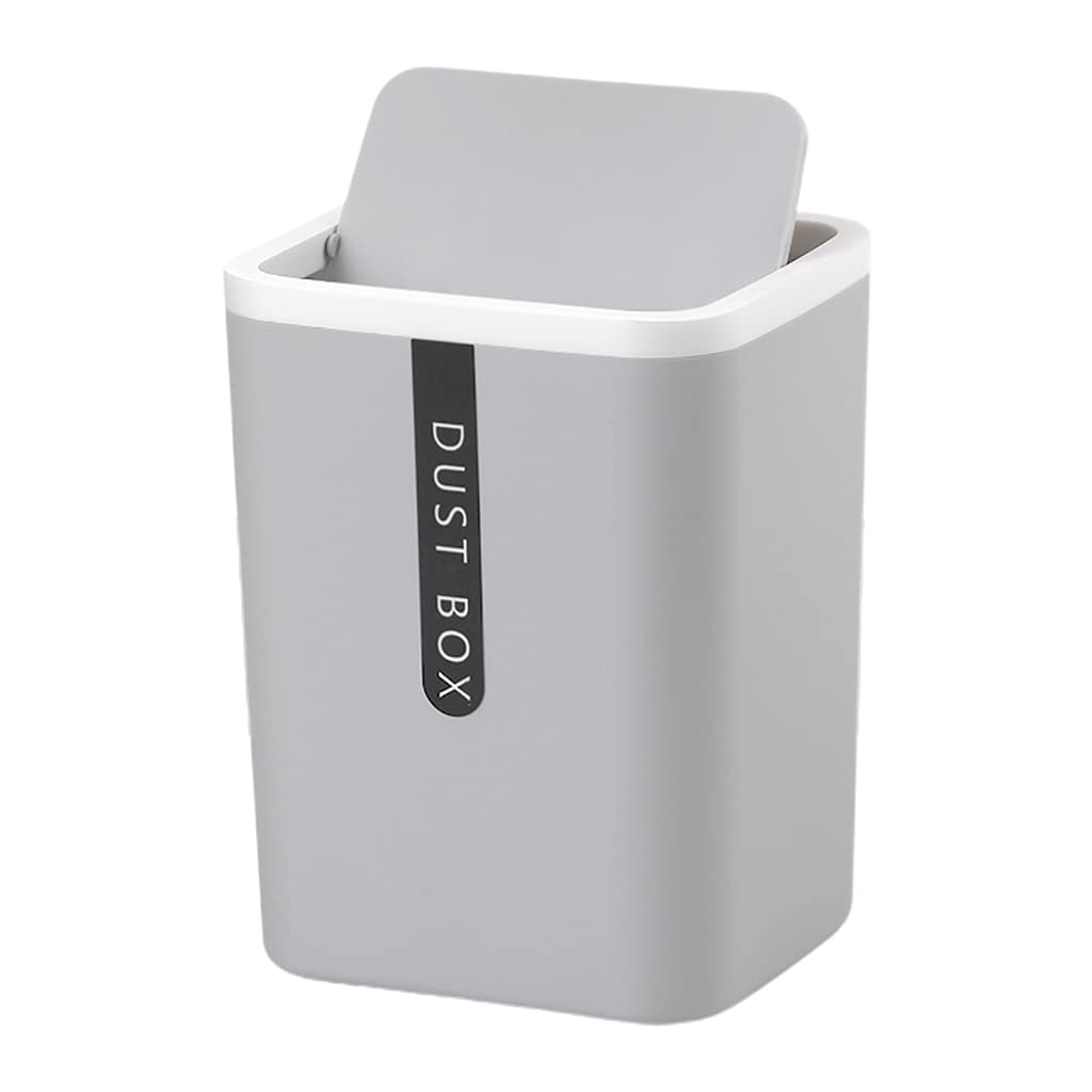 Tabletop Small Waste Bin with Lid Countertop Garbage Basket Trashbox Home Office Supplies Sundries Box Creative Desktop Trash