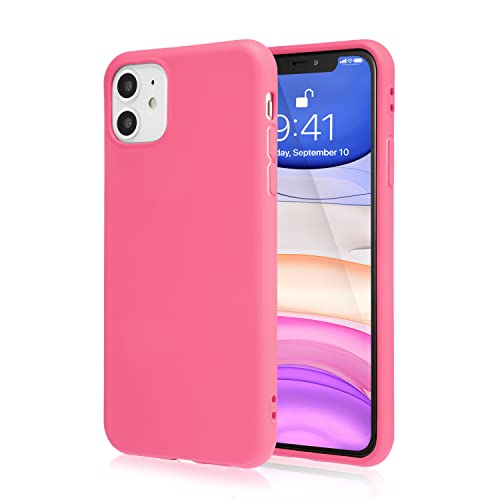 Iphone 11 Case, Shockproof Ultra Slim Fit Silicone Pink Cover Tpu Soft Gel Rubber Cover Shock Resistance Protective Back Bumper For Apple Iphone 11 Rogue Pink #TOP7