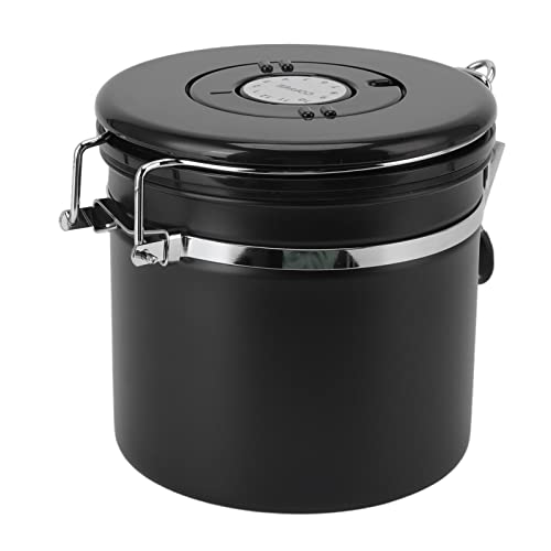 Recipiente de café doméstico de acero inoxidable y tarro hermético negro 4