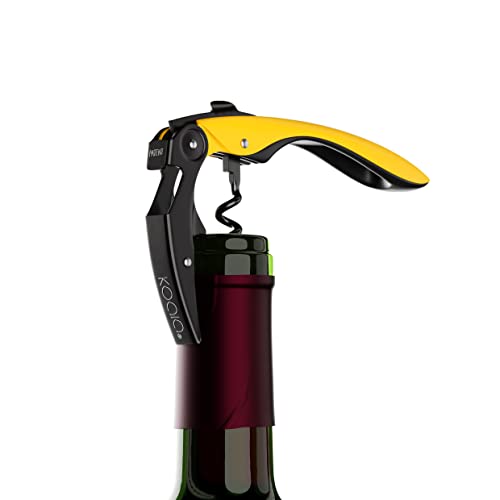 Koala Spain High Tech Two-Stroke Corkscrew, Patented Automatic Tab, Yellow - Image 3