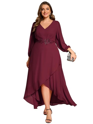 green emerald velvet dress A-Line Mother of the Bride Dresses Plus Size Hide Belly Curve Vintage –  YiDiBang Dresses main image 0