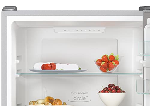 Candy-Fresco-CCE3T618FS-Frigorifico-Combi-60CM-344L-Total-No-Frost-Almacenamiento-Flexible-Cajon-Verdulero-Control-Interno-LED-Puertas-Reversibles-Altura-Ajustable-39DB-Clase-F-Silver