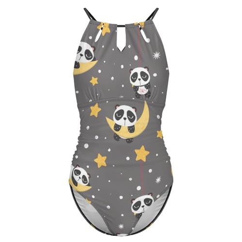Contrôle ventre maillots de bain une pièce à motifs panda pour sculpter les formes