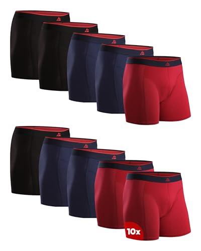 DANISH ENDURANCE Boxer Uomo in bambù Ultra Morbido, Mutande Boxer Bamboo Comodi, Traspiranti, con o Senza Apertura Frontale, 6 o 10 Paia