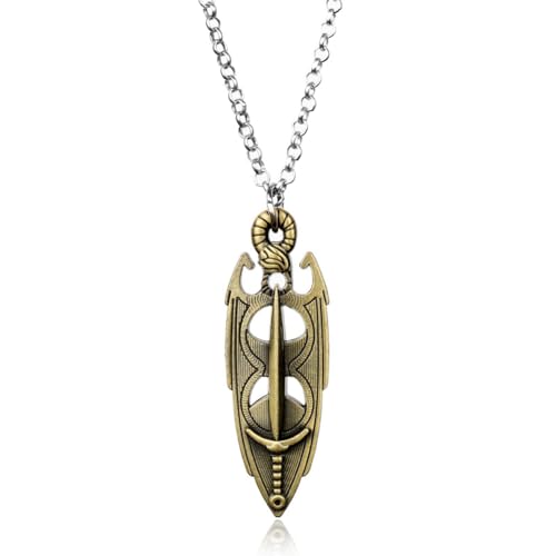 pendantmen pendantnecklaces for womenGames The Elder Scrolls Skyrim Dragon Necklace Dinosaur Vintage Triangle Morrowind Amulet Charm Pendant Necklace for Men Women2