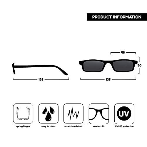 The Reading Glasses Company Opaco Grigio Nero