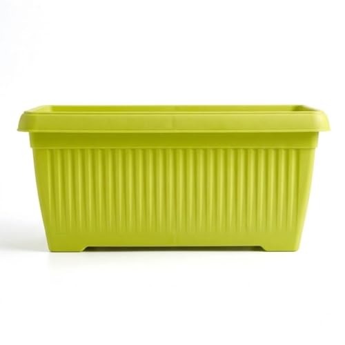 Image of Bello Rectangle 30cm Yellow Plastic Planter | Rectangular Flower Pot for Home & Garden (Pack of 1)