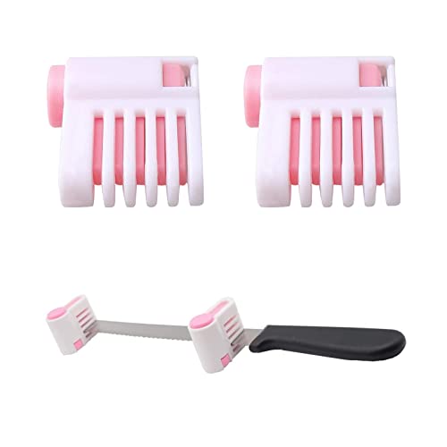 Rowwait 2pcs DIY Cake Slicer,Adjustable 5 Layers Leveler Slicer,Toast Layering Aid Bread Slicing,Cake Stratification Auxiliary Tool,Cake Leveller Cake Knife Toast Cutter for DIY Cake Baking Tool