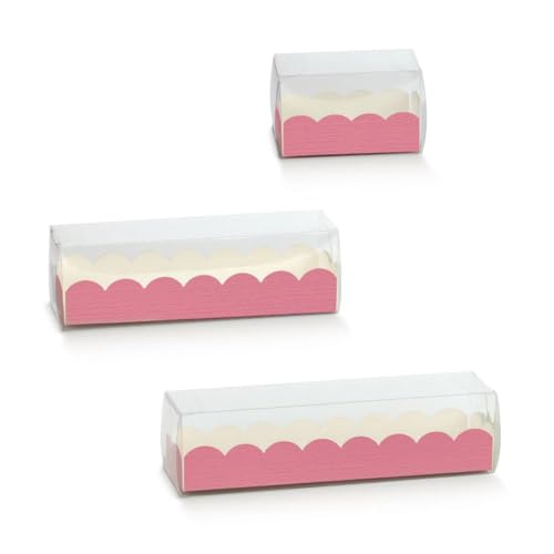 Scatola Porta Macarons Fucsia Title cm 8x5 (10pz)