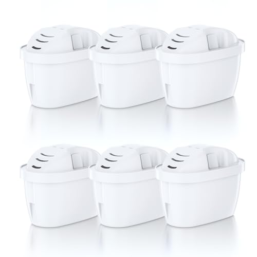 Molifal Water Filter Cartridges Compatible with Brita Maxtra+ – 6 Pack for Marella, Style, Elemaris Jugs – 5-Stage Filtration Removes Chlorine, Odor, Metals – BPA-Free – Great for Coffee & Cooking
