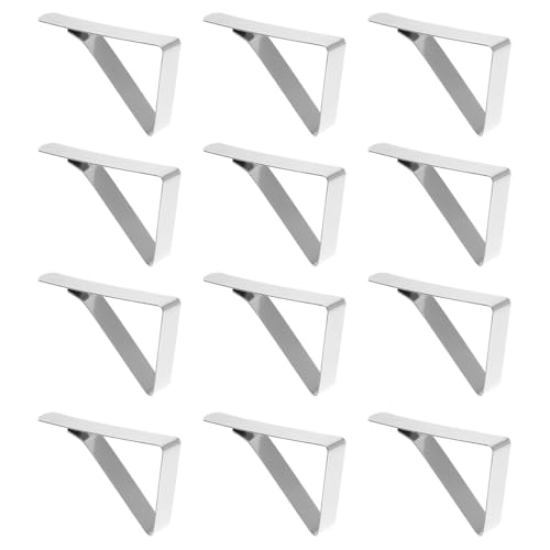 minkissy Diseño Resistente para Mantel de Acero Inoxidable 12 Clips Ajustables Sujeción para Cenas y Uso