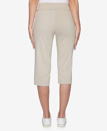 Ruby Rd. Womens Womens Mid-Rise Pull-on Straight Solar Millennium Tech Clamdigger with Side Splits4