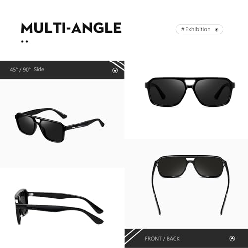 Polarized Retro Aviator Sunglasses for Women Men Vintage 70s Square Shades Sun glasses4