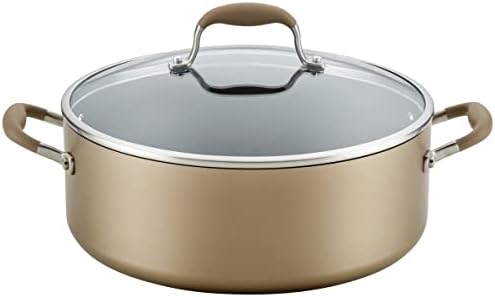 Anolon Advanced Home Hard-Anodized Nonstick Wide Stock Pot/Stockpot (7.5-Quart, Bronze)