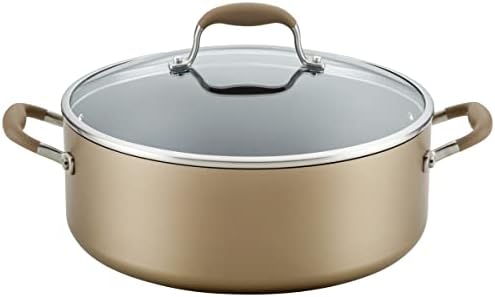 Anolon Advanced Home Hard-Anodized Nonstick Wide Stock Pot/Stockpot (7.5-Quart, Bronze)