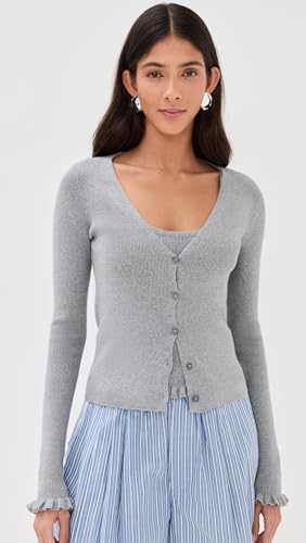 LE BOP Women's Ribbed Cardigan2