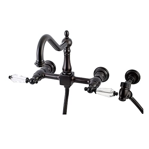 Kingston Brass KS1245WLLBS Wilshire Kitchen Faucet, 8-1/2 in Spout Reach, Oil Rubbed Bronze