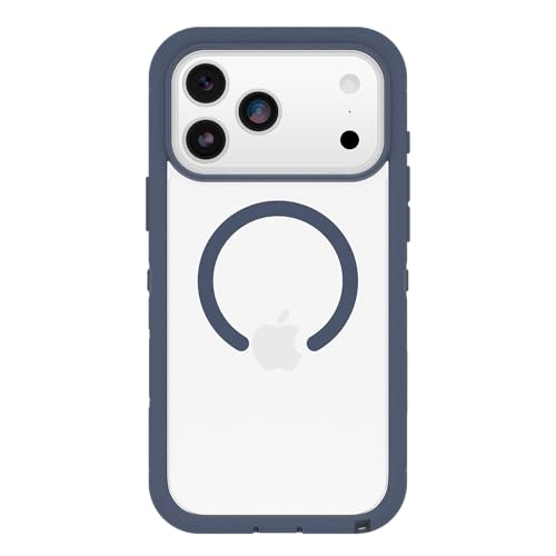 Image of OtterBox iPhone 17 Pro Max Defender Series Pro XT Clear Case - Baby Blue Clear - Tough, Rugged & Durable iPhone Case, Snaps on MagSafe