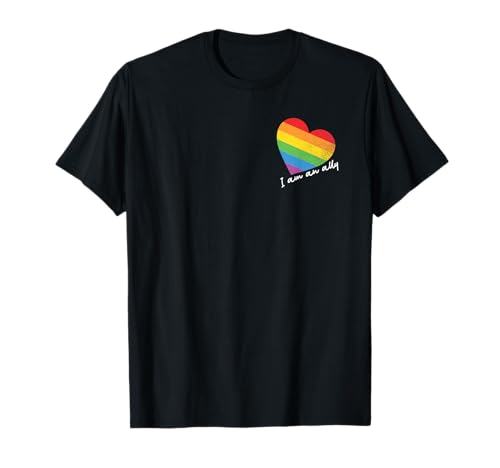 ALLY Rainbow Heart Pride CSD-Party für Schwule Lesben und Queer LGBTQ+ T-Shirt