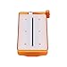 Manual Paper Shredder, Portable Mini Paper Grinder Document File Manual Shredder Fully Transparent Mute Compact Hand Crank Shredder Desktop Shredding Machine for School Office Home Use(Orange)