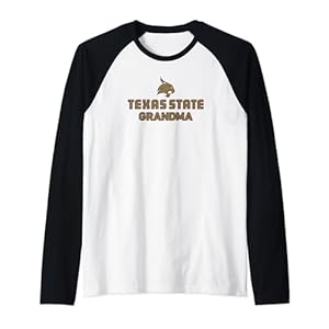 Texas State University Bobcats Grandma Raglan Baseball Tee