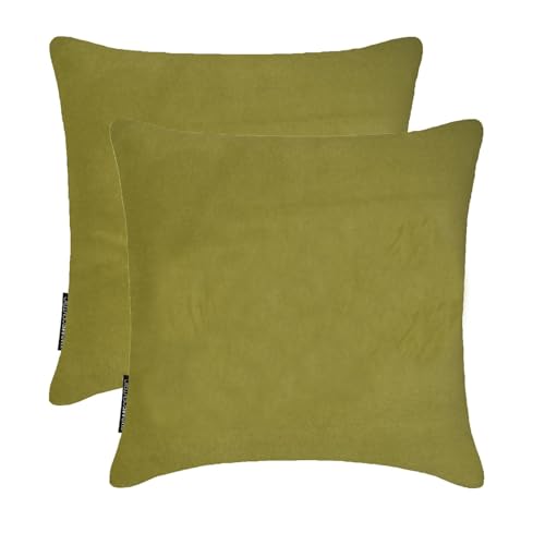 Chartreuse Decorative Throw Pillow Covers 12"x12" | Pack of 2