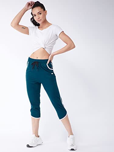 Image of Modeve Women Striped Cotton Blend Capri
