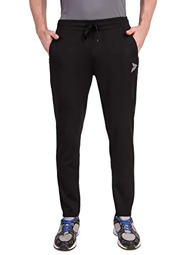 Image of FITINC Athleisure Track Pants for Men| Lycra Slim Fit Mens Dryfit Track Pant with Concealed Zipper Pockets | Quick Dry Pant Style Lower for Men for Home & Workout