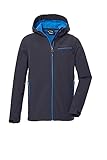 killtec Jungen Softshelljacke mit Kapuze/Outdoorjacke ist wasserabweisend KOW 157 BYS SFTSHLL JCKT, schwarz blau, 152, 40913-000
