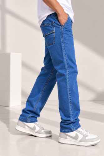 Image of Ben Martin Men's Smart Fit Jeans || Plain Wash Denim Pants || 4 Pocket Cross Pocket Design || Premium Formal & Casual Wear Jeans' for Men
