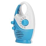 Tragbares AM-FM-Radio, Duschradio mit Lautsprecher, Hakentyp Wasserdichtes Rundfunk-Musikradio für Nachttische und Garagen