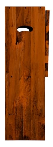 Image of Dawn Riser Extended One-Side Folding Teakwood Table Space-Saving Design,Sturdy Build,Adjustable Height,Multi-Purpose Dining,Work,Study,Easy Assemble,Indoor Outdoor Use- DIY Model- Walnut- Dawnriser