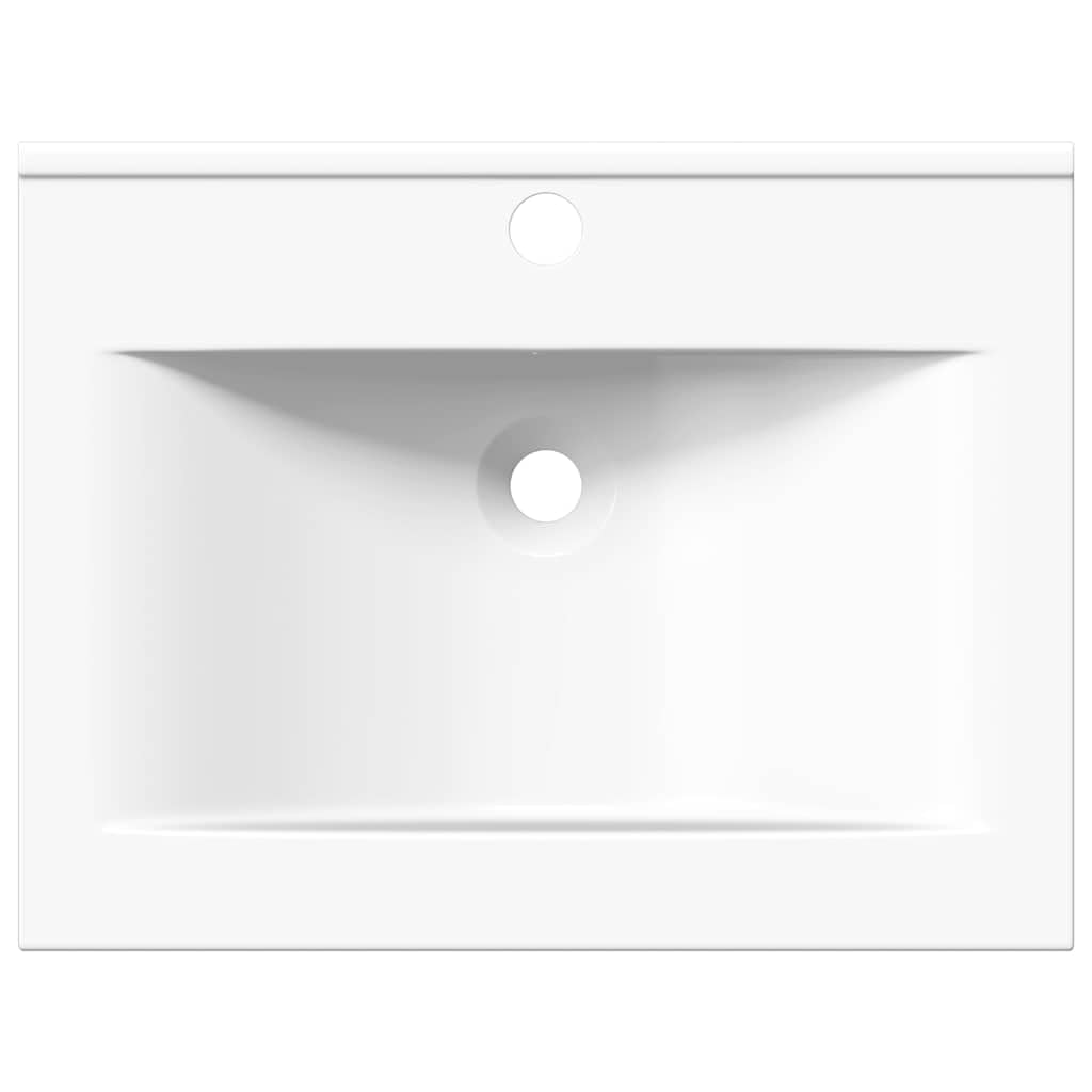 vidaXL Lavabo de cerámica rectangular con orificio de grifo 60x46 cm