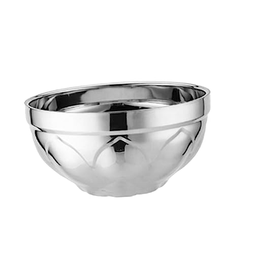 COLLBATH Stainless Steel Multi Function Bowl Double Layer Insulation Scalding Design for Cereal Rice Pasta More Kitchen Tool for Home Use