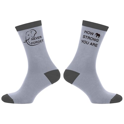 LSVGSAK Novelty Elephant Socks Inspirational Elephant Gifts for Men Birthday Christmas Animal Lover Elephants Themed Gifts for Friend Son Husband Brother Boyfriend Stocking fillers Socks