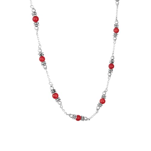 Amazon Essentials Fine Silver-Plated Western Beaded Necklace, 16"2