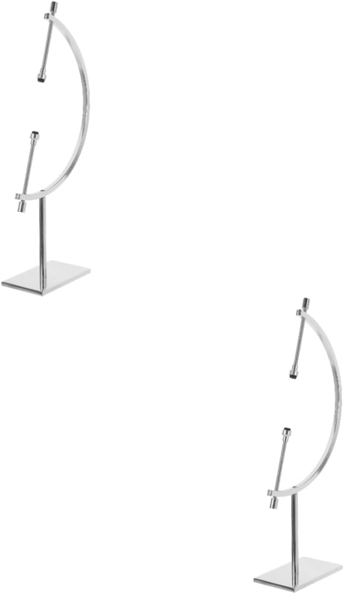 2pcs Sturdy Crystal Ball Holder Stand Metal Crystal Sphere Display Riser for Home Decor