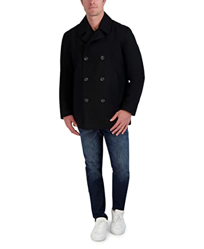 Image of Nautica Men's Wool Blend Peacoat - Double-Breasted Winter Coat, Regular, Big & Tall Sizes