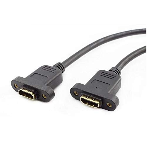 Image of HDMI FEMALE TO FEMALE PANNEL MOUNT CABLE 30CMS (SCREW TYPE) Pure copper, Golden Plated Brass Connectors