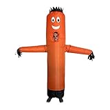 LookOurWay Air Dancers Inflatable Tube Man Costume - Wacky Waving Inflatable Tube Guy Blow Up Halloween Costume - Adult Size, Orange