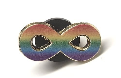 Hokum and Snark Autistic Pride Pin | Rainbow Enamel Pin | Spectrum Infinity Symbol | Neurodivergent Pin