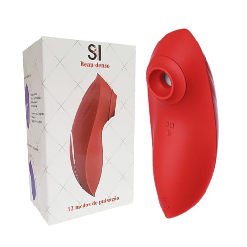 Sugador de Clitóris Bean 12 Intensidades Em Silicone Estimulador de Clitóris e Mamilos 10cm x 2,5cm