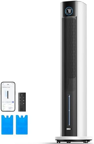 DREO Evaporative Air Swamp Cooler, 43" Cooling Fans that Blow Col...