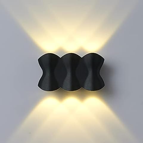 Ketom Outdoor Wall Lights, IP65 Waterproof Wall Sconce Lamp- 3000K Warm White 6W Led Up and Down Wall Lighting Fixture for Hallway/Bathroom/Living Room Cover