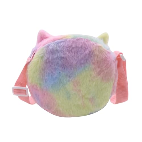 Cute Cat Shoulder Bag for Women Small Flulffy Cat Crossbody Purse Animal Plush Satchel Cartoon Daypack Kawaii Purse4