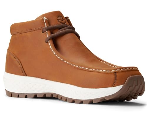 Image of SUREWAY Men's Chukka Boots,Fashion and Comfort Driving Shoes,Lightweight Durability Leather Moc Toe Work Boots