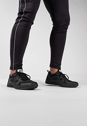 Foto von Gorilla Wear Bodybuilding Fitness Schuhe Gym Hybrids - schwarz/schwarz - Trainingsschuhe Sportschuhe Sport Alltag Multifunktionell Bequem Training mit Logo maximale Bewegungsfreiheit, 45